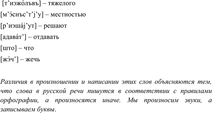 Изображение 22 Прочитайте затранскрибированные слова но правилам орфоэпии. Затем запишите их по...