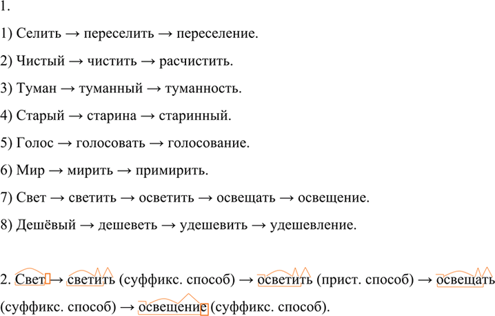 Изображение 66 Рассмотрите словообразовательное гнездо с исходным словом барабан (см....