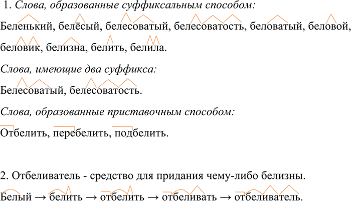 Изображение 70 Рассмотрите словообразовательное гнездо с исходным словом дом (см. словообразовательный...