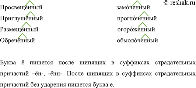 Изображение 141 Проанализируйте две группы причастий, обращая внимание на написание их суффиксов после...