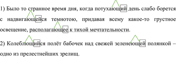 Изображение Спишите, заменяя глаголы, заключённые в скобки, действительными причастиями настоящего...