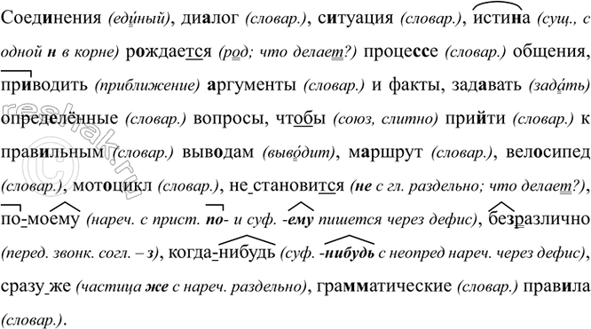 Изображение Соед..нения, ди..лог. с..туация, исти(нн, н)а р..ждает(?)ся в проце(с, сс)е общения, пр..водить...
