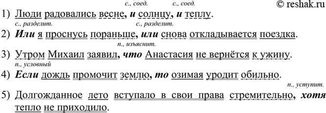 Изображение Придумайте предложения, соответствующие схемам (знаки препинания опущены).  Запишите...