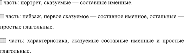 Изображение Найдите описания (пейзаж, портрет, характеристика). Проанализируйте сказуемые в них...