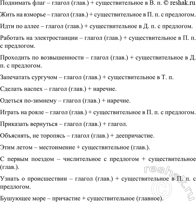 Изображение Спишите. В каждом словосочетании назовите зависимое слово. Чем выражается его связь с...