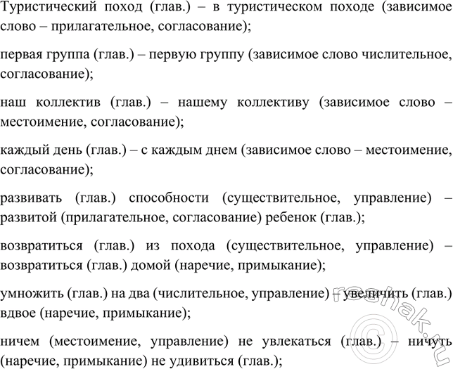 Изображение Укажите, какой частью речи является зависимое слово, и назовите способ связи слов в...