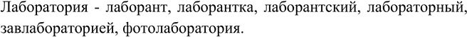 Изображение Подберите к слову лаборатория 2-3 однокоренных слова.  Слова аудитория и лаборатория...