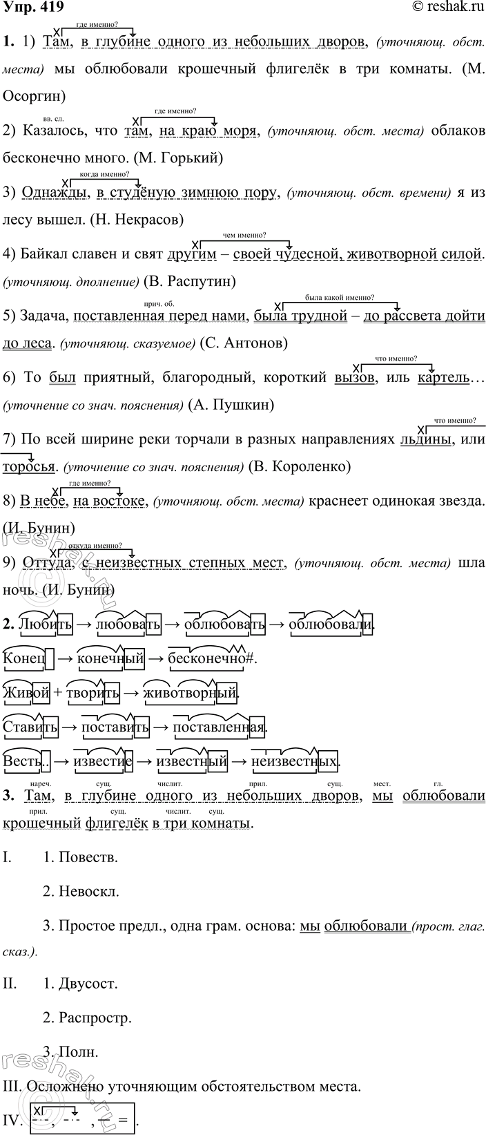 ����������� 419. 1. ������� �������, ���������� ��������, ����� ���� ����������� ������������ � ������. ������������ ����������, ������������ ������� ������������ �����������.1)...