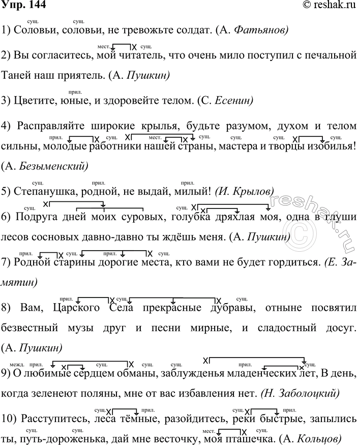 ����������� 144. ������� � ������������ ���������, ����������, ��� ��� ��������. ���������� ����������� ����� ����������. ��������� ������� ���������������� ���������.1) �������,...