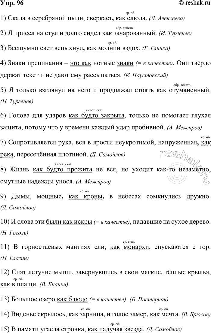 ����������� 96. ���������� ����������� ������� ���, ��� ��� ����������. ���������� ��������� �� ����������.1) ����� � ���������� ����, ��������, ��� �����. (�. ���������)2) �...