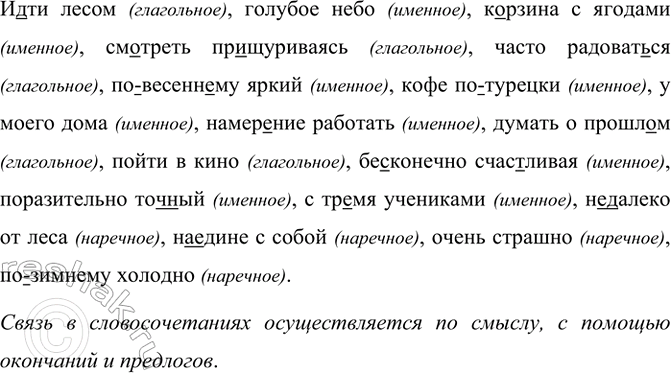 Изображение Спишите словосочетания, вставляя пропущенные буквы и раскрывая скобки. Определите  вид...