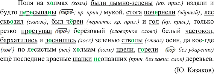 Изображение Перепишите предложение, раскрывая скобки и вставляя пропущенные буквы. Подчеркните...