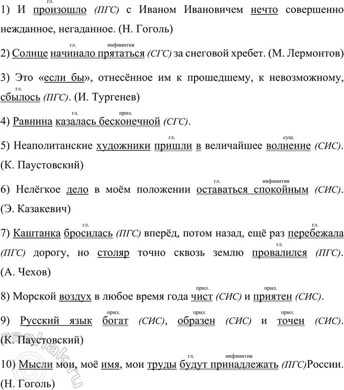 Изображение Спишите предложения, выделите в них грамматические основы. Определите способы выражения...