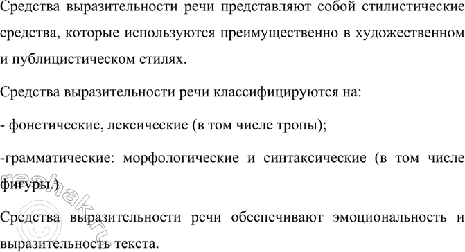 Изображение Изучите денотатный граф, представляющий информацию о средствах выразительности речи....