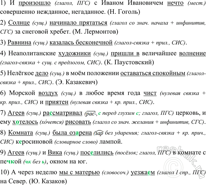 Изображение Спишите предложения, выделите в них грамматические основы. Определите способы выражения...