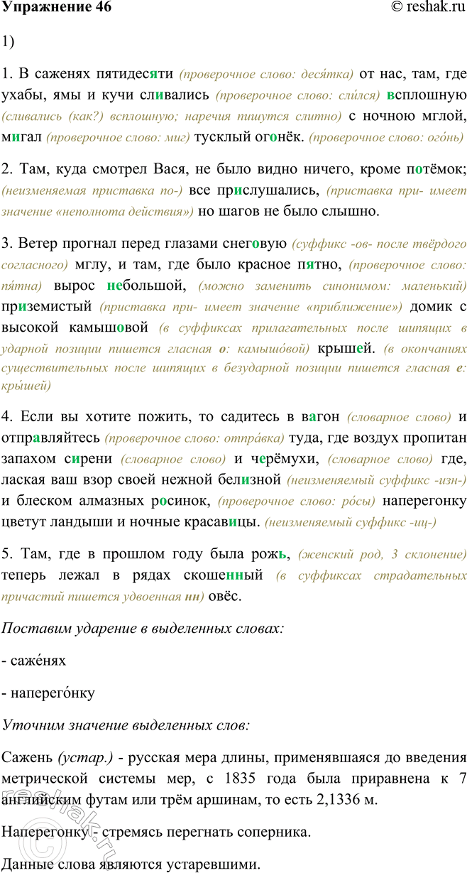 Решено)Упр.46 Глава 3 ГДЗ Шмелев 9 класс по русскому языку