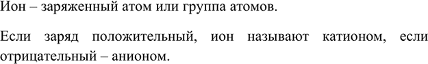 Изображение 1. Какие частицы называют ионами?    Ион – заряженный атом или группа атомов.   Если заряд положительный, ион называют катионом, если отрицательный –...