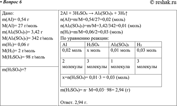 ����������� 6.	��������� ����� ������ �������, ���������� � ������� � ��������� ������ 0,54 �, ���� � ���������� ������� ������������ 3,42 � ���� � 0,06 �...