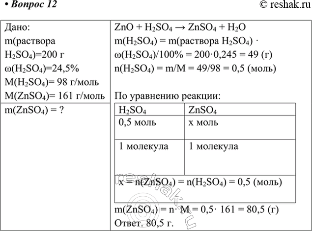  12.    ,       200  24,5%-  .:m( H2SO4)=200...