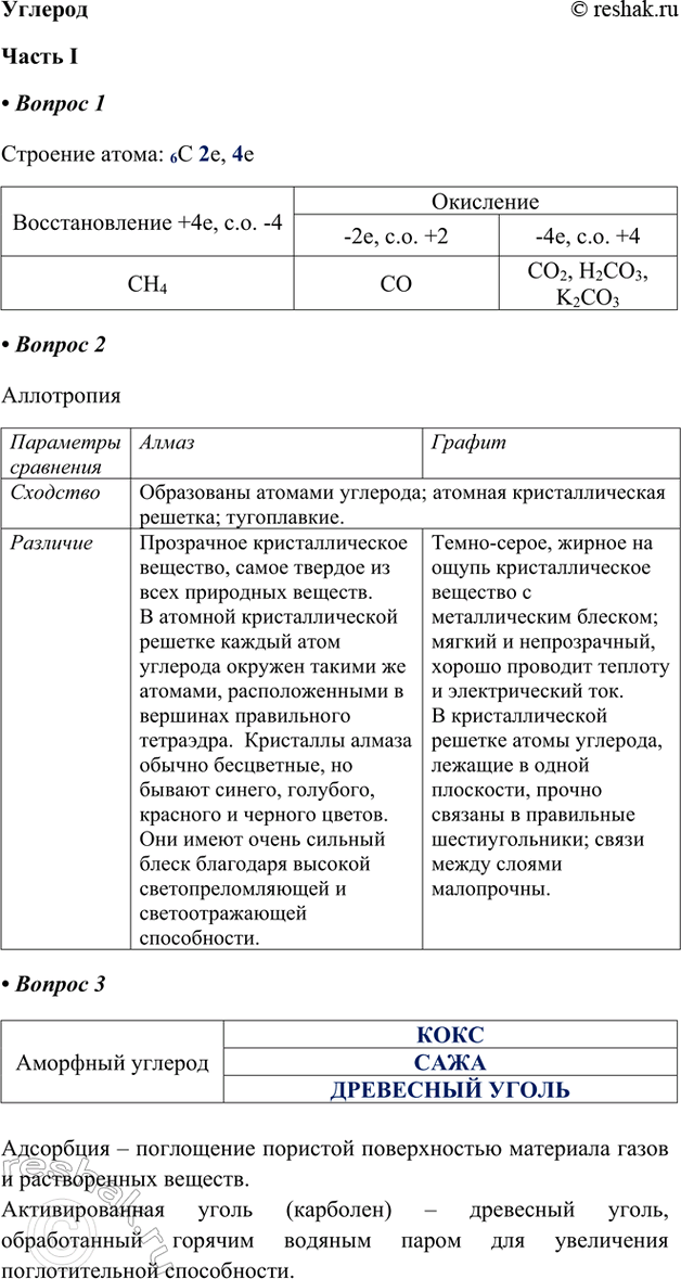 ����������� ������������ I1. �������� �����: 6C 2e, 4e2. ������������������� ������������������������� ����� ���������� ������� ��������; ������� ���������������...