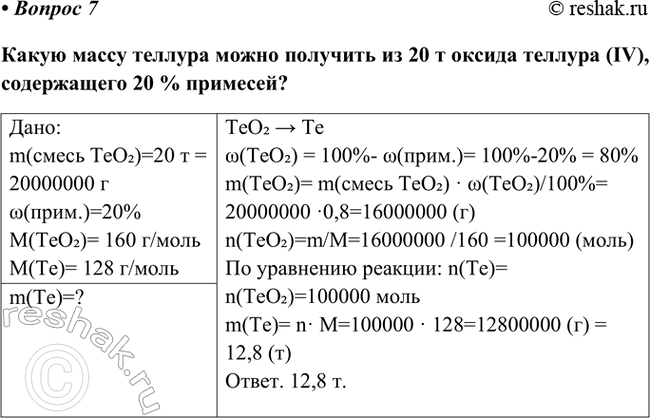 Изображение Параграф 32 Вопрос 7 ГДЗ Габриелян Остроумов 9 класс (Углубленный)
