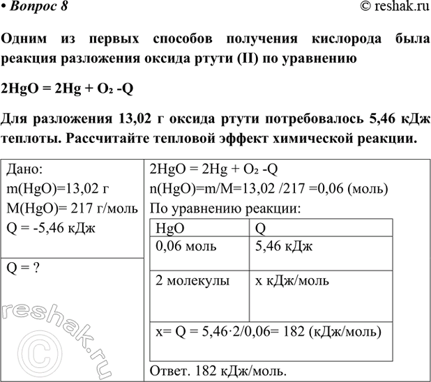 Изображение Параграф 33 Вопрос 8 ГДЗ Габриелян Остроумов 9 класс (Углубленный)