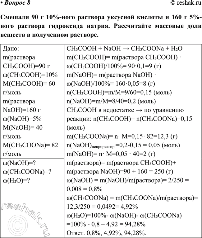 Изображение Параграф 48 Вопрос 8 ГДЗ Габриелян Остроумов 9 класс (Углубленный)