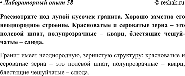 Изображение Лабораторный опыт 58 ГДЗ Габриелян Остроумов 9 класс (Углубленный)